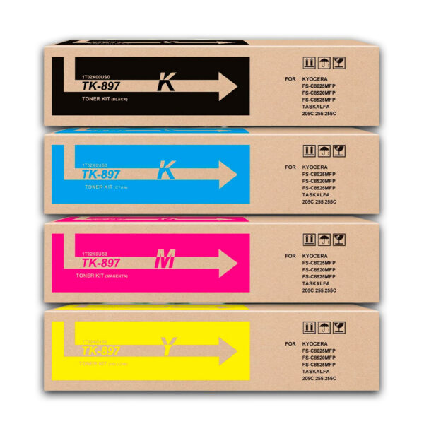 Kit de Toner Kyocera TK 897 Negro y Colores TA-205c Compatible Kit de Toner Kyocera TK 897 Negro y Colores TA-205c Compatible