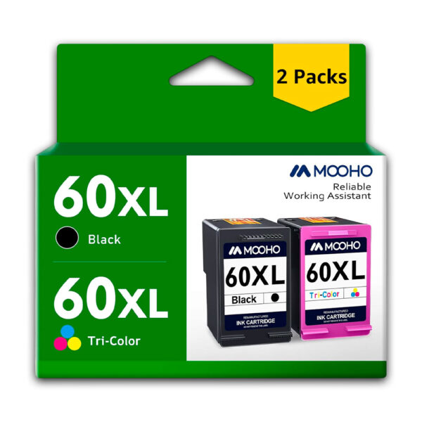 Kit de Tinta HP 60XL Negro y Tricolor para F4435, J4550 Compatible Kit de Tinta HP 60XL Negro y Tricolor para F4435, J4550 Compatible