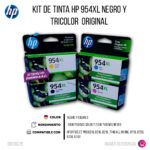 Kit de Tinta HP 954Xl Negro y Tricolor para 8210, 8740 Original - Imagen 2