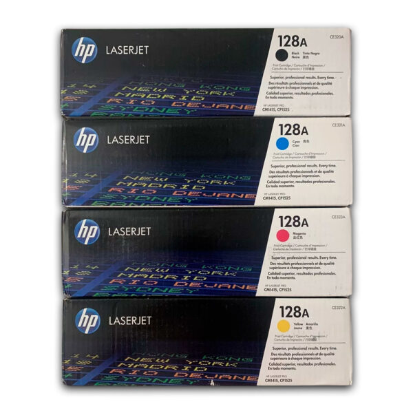 Kit de toner HP 128A CYMK CM1410, CM1415, CP1525NW Original Kit de toner HP 128A CYMK CM1410, CM1415, CP1525NW Original