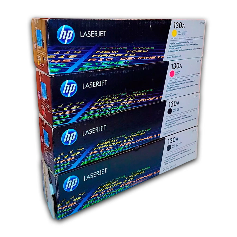 0004-36095-2 Kit de toner HP 130A CYMK M176n, M177fw Original - Imagen 2