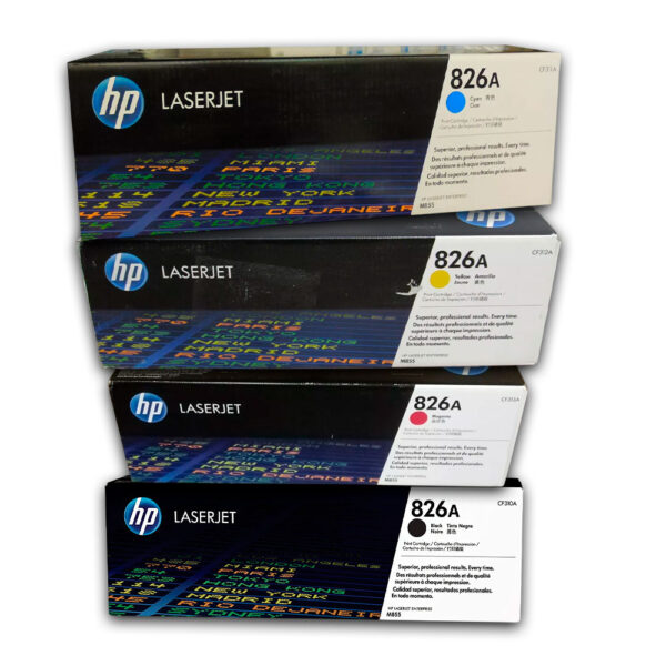 Kit de toner HP 826A CYMK M855dn, M855xh, M855x Original Kit de toner HP 826A CYMK M855dn, M855xh, M855x Original