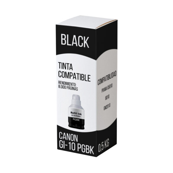 Tinta Canon GI-10 PGBK Negro 170ml G5010, 6010 Compatible Tinta Canon GI-10 PGBK Negro 170ml G5010, 6010 Compatible