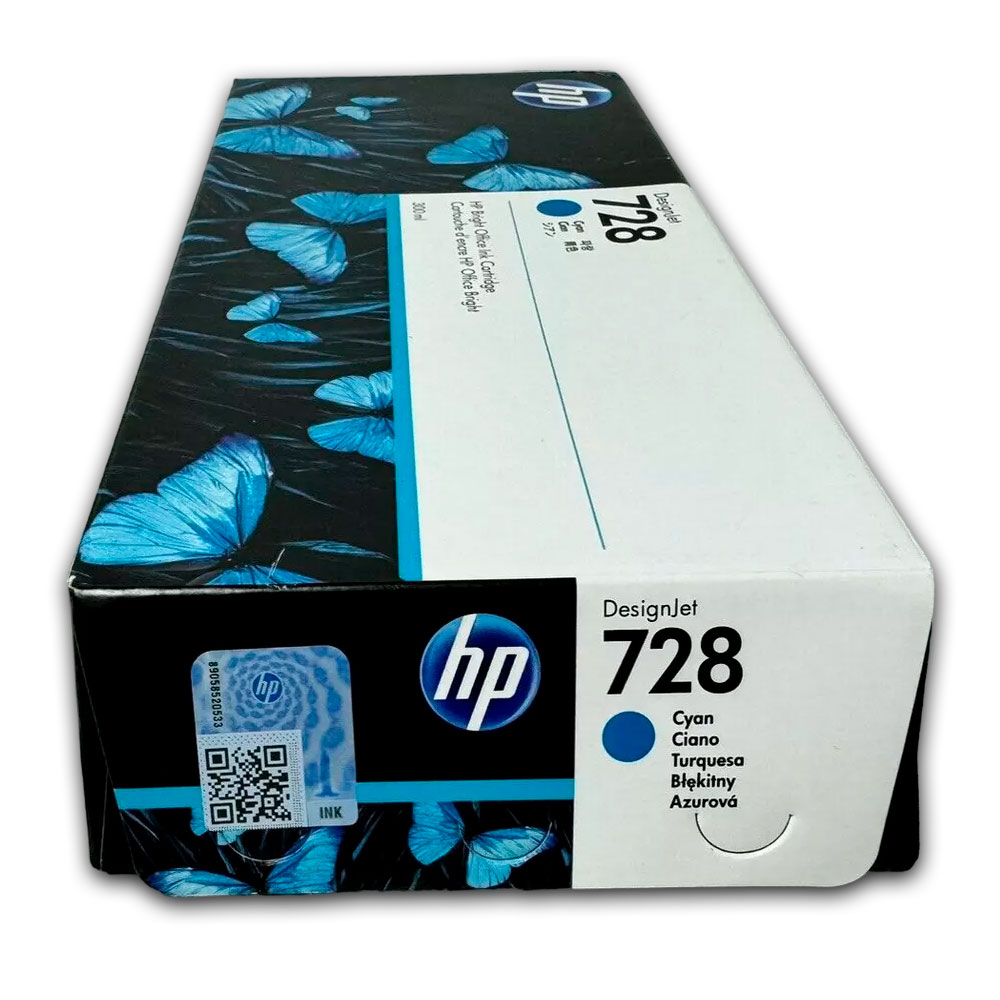 0101-013704-2 Tinta HP 728A Cyan F9K17A 300ml T730, T830 Original - Imagen 2