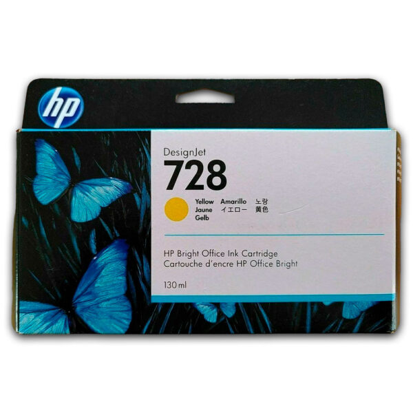 Tinta HP 728 Yellow F9J65A 130ml T830 Original Tinta HP 728 Yellow F9J65A 130ml T830 Original