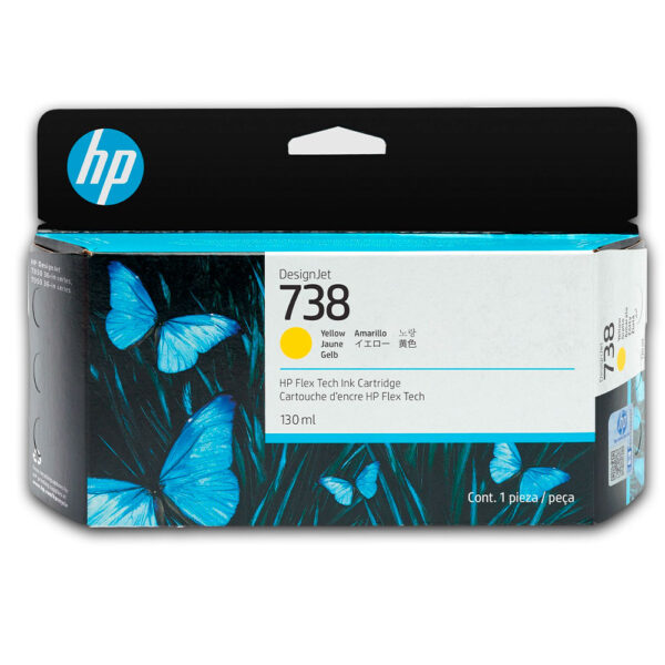 Tinta HP 738 Yellow 498N7A 130ml T850, T950 Series Original Tinta HP 738 Yellow 498N7A 130ml T850, T950 Series Original