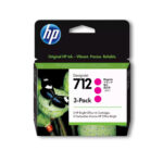 Pack De 3 Tintas HP 712 Magenta 3ED78A 29ml T650 Original