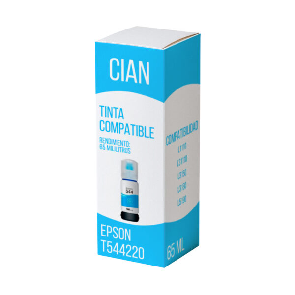 Tinta Epson T544220 Cian 65ml L5190, L3210 Compatible