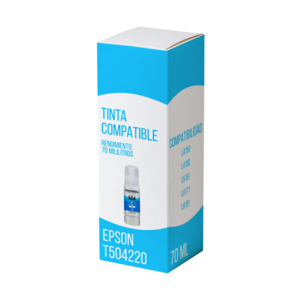 Tinta Epson T504220 Cian 70ml L4150, L4160 Compatible Tinta Epson T504220 Cian 70ml L4150, L4160 Compatible