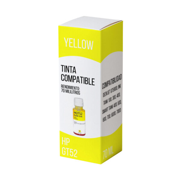 Tinta HP GT52 Yellow M0H56AL 70ml 115, 410 Compatible Tinta HP GT52 Yellow M0H56AL 70ml 115, 410 Compatible
