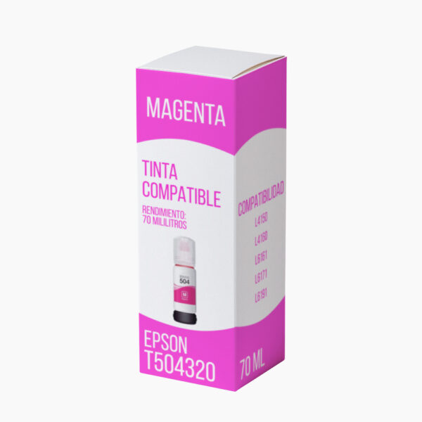 Tinta Epson T504320 Magenta 70ml L4150, L4160 Compatible Tinta Epson T504320 Magenta 70ml L4150, L4160 Compatible