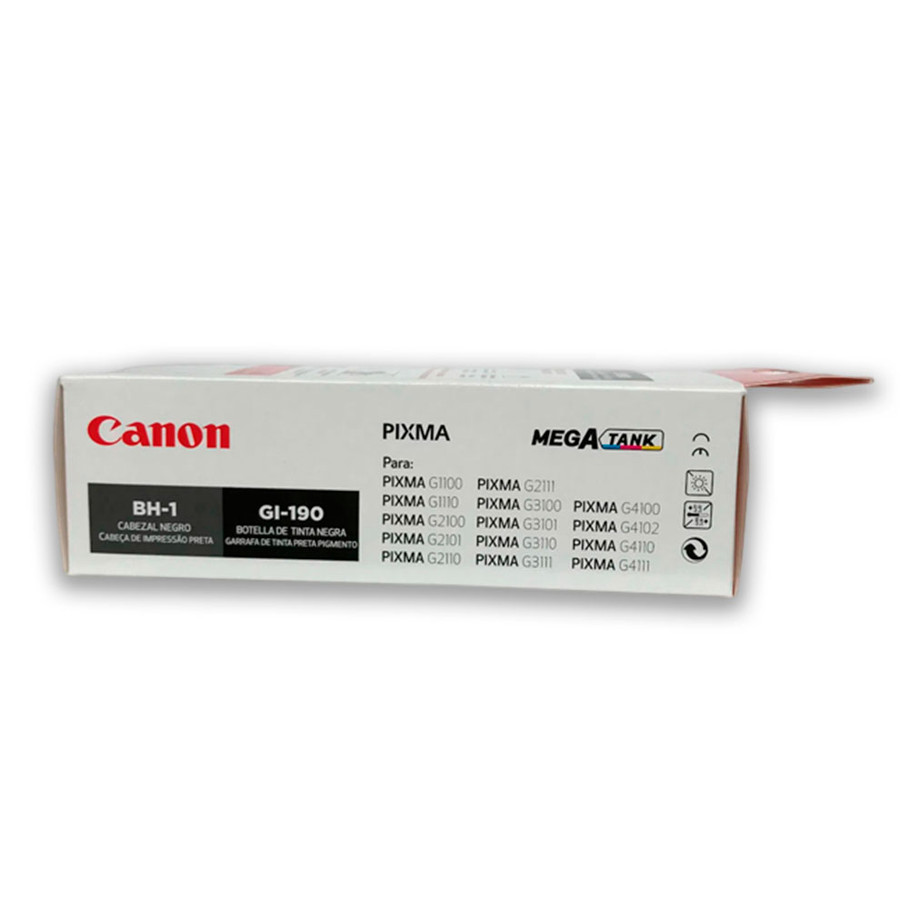 143-0015015-2 Pack Cabezal BH-1 + Tinta Canon GI-190BK 6K Pág. Original - Imagen 2