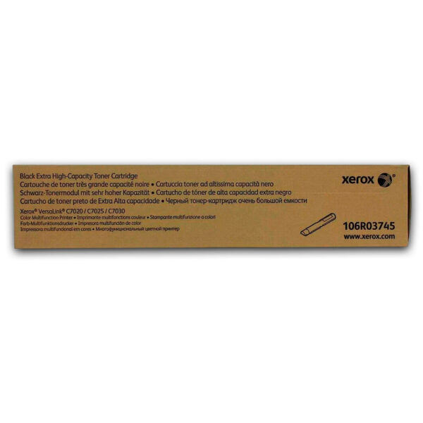 Toner Xerox 106R03745 Black 23600 Pág. C7030 Original Toner Xerox 106R03745 Black 23600 Pág. C7030 Original