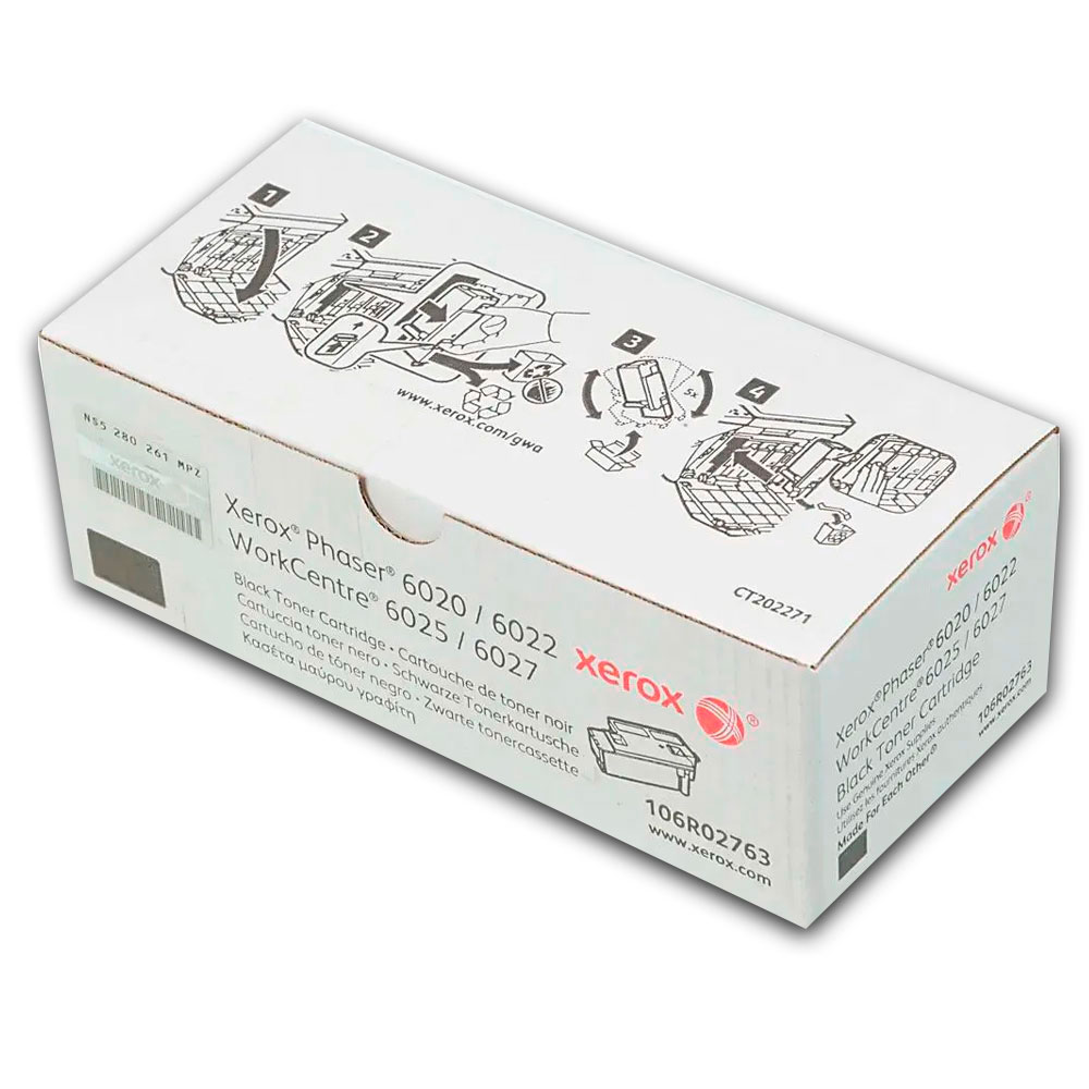 1500-010204543-2 Toner Xerox 106R02763 Black 2K Pág. 6020 Original - Imagen 2