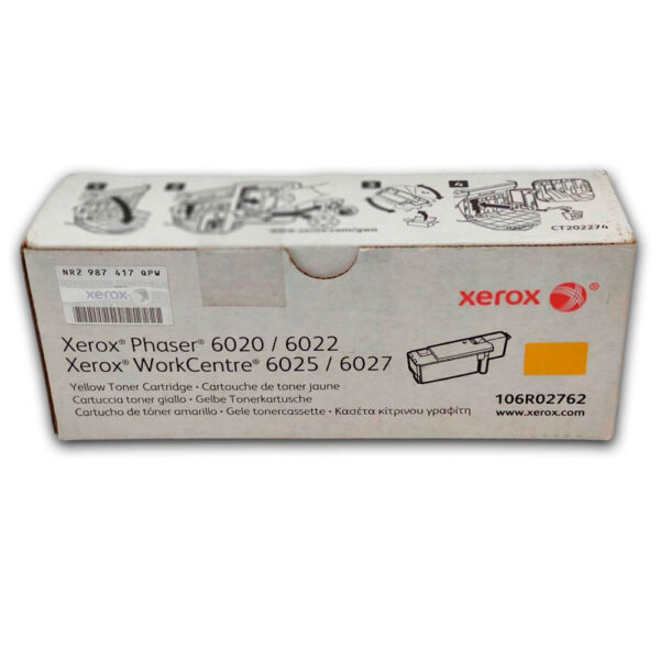 Toner Xerox 106R02762 Yellow 1K Pág. 6020 Original Toner Xerox 106R02762 Yellow 1K Pág. 6020 Original