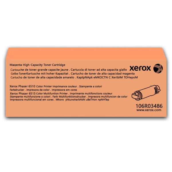 Toner Xerox 106R03486 Magenta 2400 Pág. 6515 Original Toner Xerox 106R03486 Magenta 2400 Pág. 6515 Original