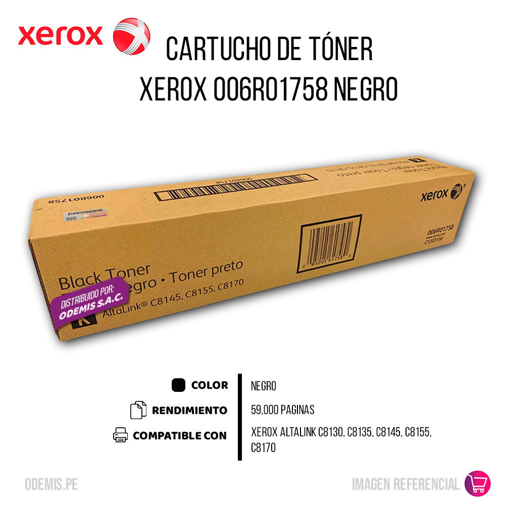 1500-010241-2 Toner Xerox 006R01758 Black 59K Pág. C8170 Original - Imagen 2