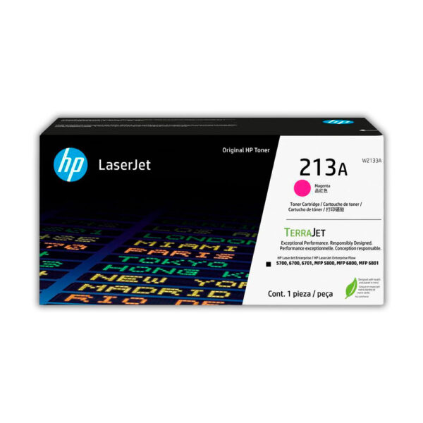 Toner Hp 213A Magenta W2133A 3K Pág. 5700, 5800 Original Toner Hp 213A Magenta W2133A 3K Pág. 5700, 5800 Original