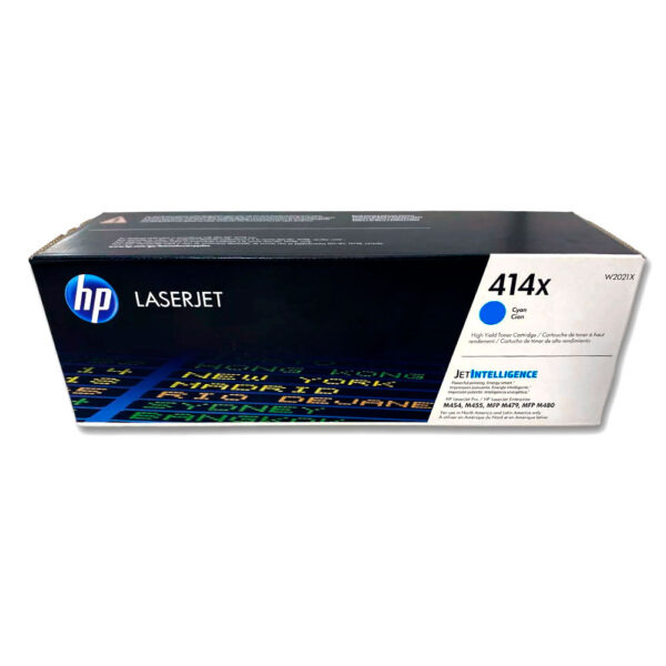 Toner Hp 414X Cyan W2021X 6K Pág. M454dw Original Toner Hp 414X Cyan W2021X 6K Pág. M454dw Original