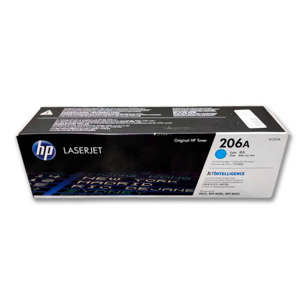 Toner Hp 206A Cyan W2111A 1250 Pág. M255, M282 Original Toner Hp 206A Cyan W2111A 1250 Pág. M255, M282 Original