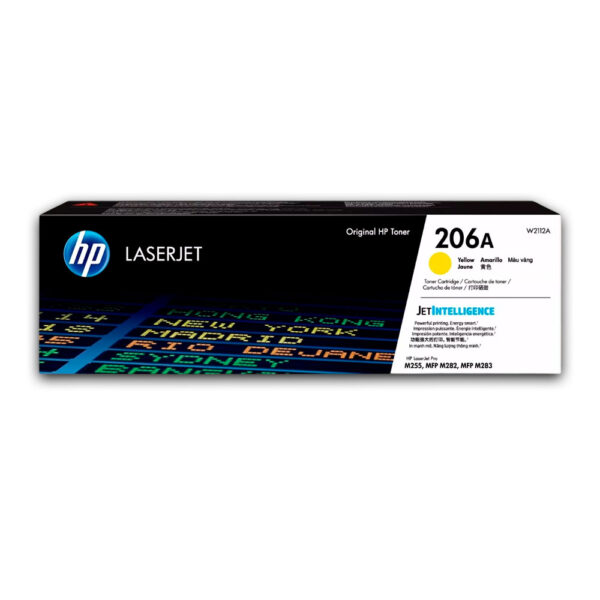 Toner Hp 206A Yellow W2112A 1250 Pág. M255, M282 Original Toner Hp 206A Yellow W2112A 1250 Pág. M255, M282 Original