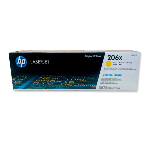 Toner Hp 206X Yellow W2112X 2.450 Pág. M255 Original Toner Hp 206X Yellow W2112X 2.450 Pág. M255 Original