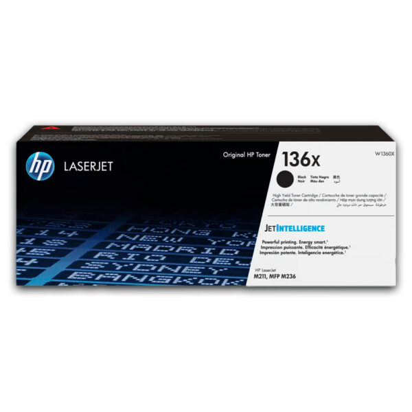 Toner Hp 136X Black W1360X 2600 Pág. M211 Original Toner Hp 136X Black W1360X 2600 Pág. M211 Original