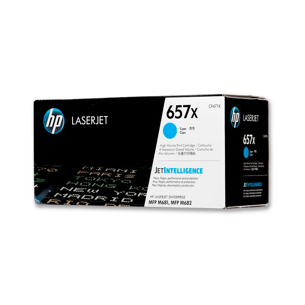 1500-010459-2 Toner Hp 657X Cyan Cf471X 23K Pág. M681z Original - Imagen 2