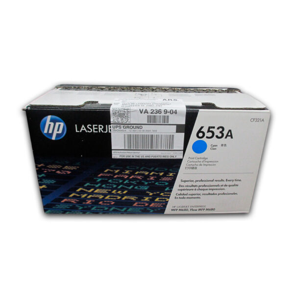 Toner Hp 653A Cyan Cf321A 16,5K Pág. M680dn Original Toner Hp 653A Cyan Cf321A 16,5K Pág. M680dn Original