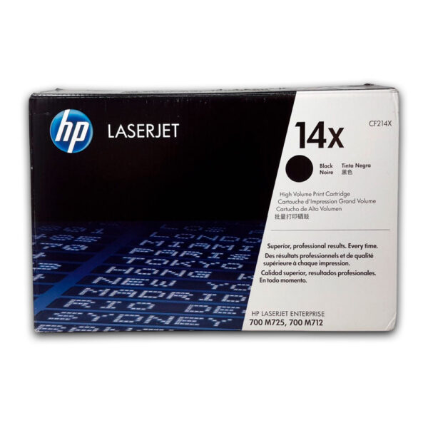 Toner Hp 14X Negro Cf214X 17,5K Pág. M712dn Original Toner Hp 14X Negro Cf214X 17,5K Pág. M712dn Original