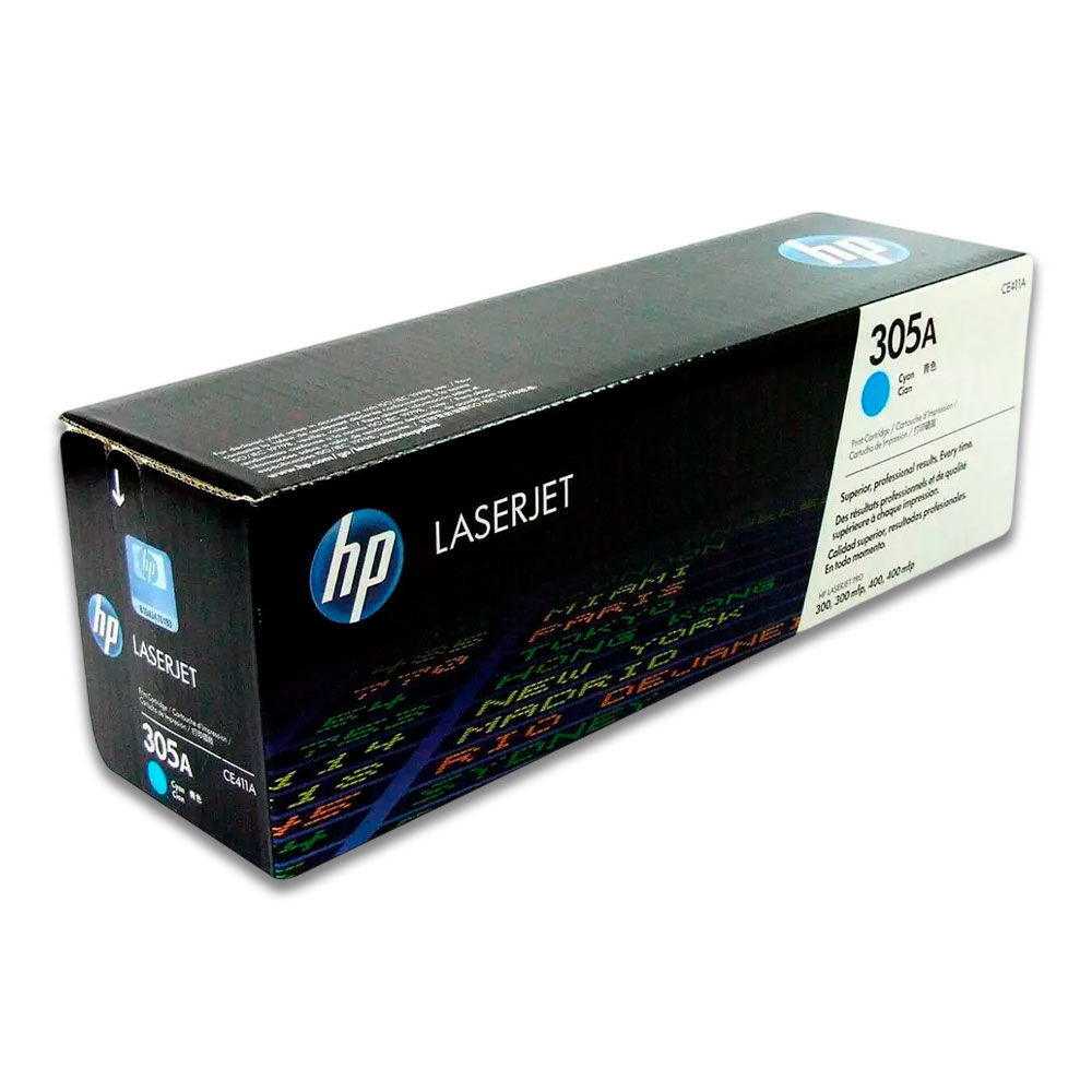1500-010527-2 Toner Hp 305A Cyan Ce411A 2,600 Pág. M351A Original - Imagen 2