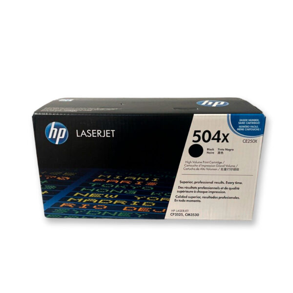 Toner Hp 504X Negro Ce250X 10,5K Pág. CM3530 Original Toner Hp 504X Negro Ce250X 10,5K Pág. CM3530 Original