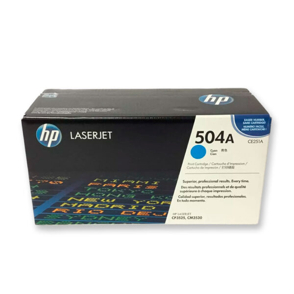 Toner Hp 504A Cyan Ce251A 7K Pág. CM3530 Original Toner Hp 504A Cyan Ce251A 7K Pág. CM3530 Original