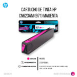 Tinta Hp 971 Magenta Cn623Am 25K Pág. X451 Original - Imagen 2