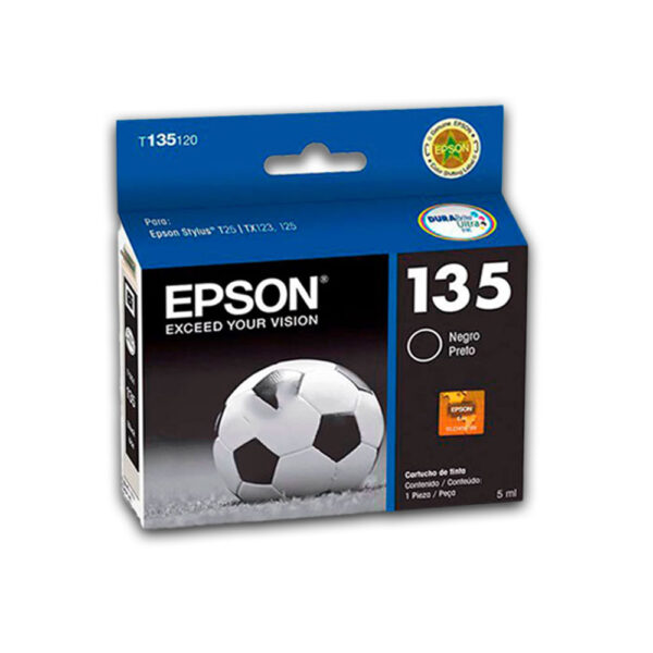 Tinta Epson T135120-Al Black 180 Pág. T25, TX125 Original