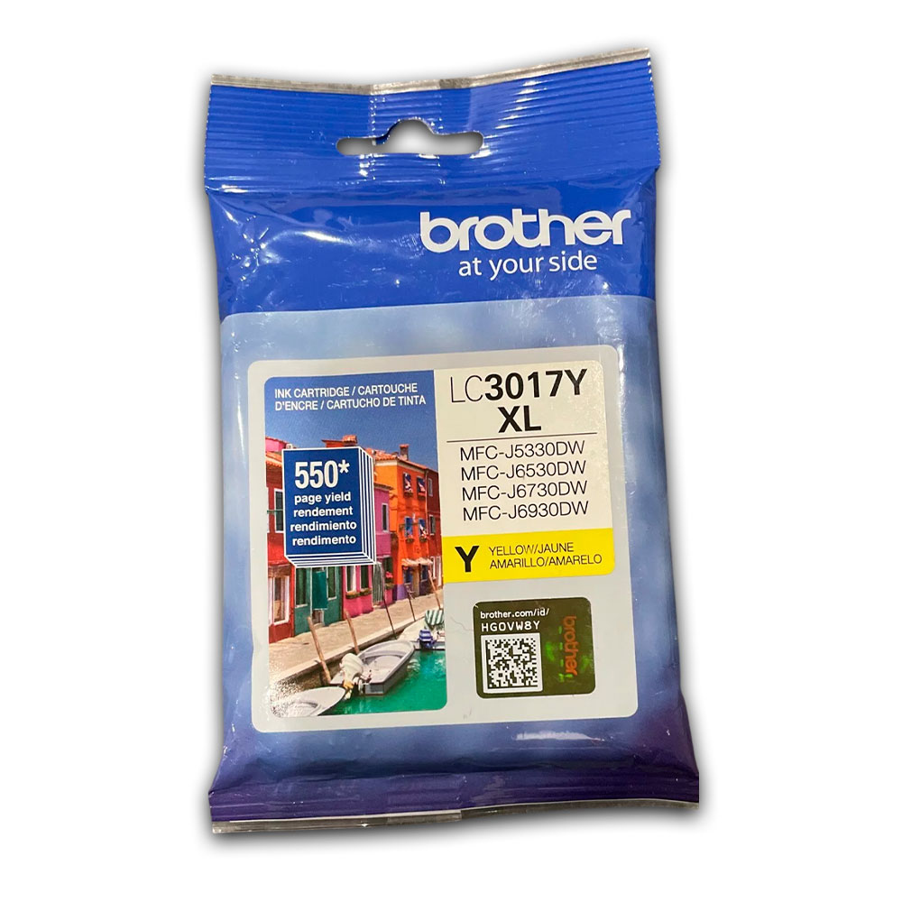 1500-010772-2 Tinta Brother Lc-3017Y Yellow 550 Pág. MFCJ5330DW Original - Imagen 2