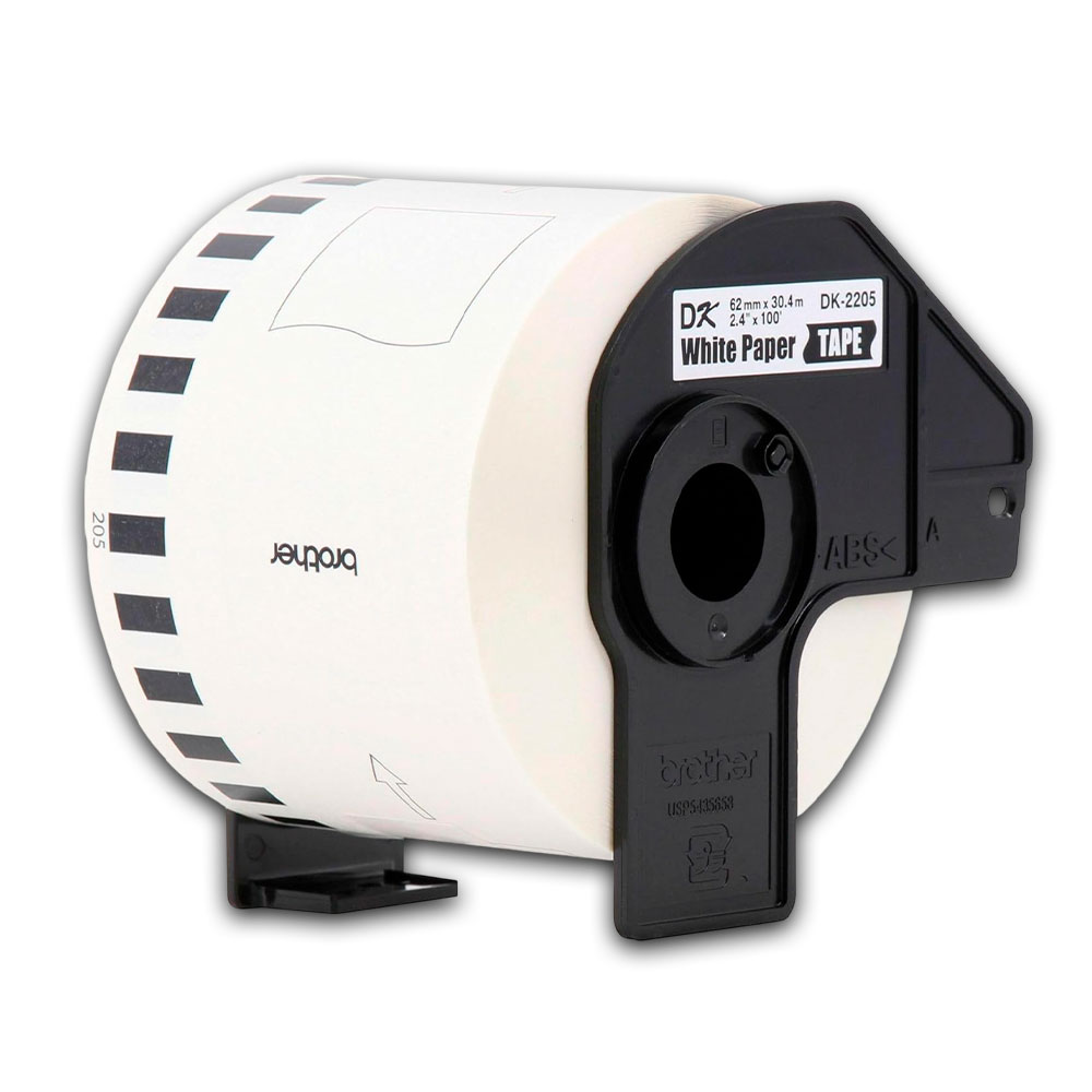 1500-010785-2 Rollo Cont. Brother Dk-2205 62 mm x 30.48 M QL-800 Original - Imagen 2