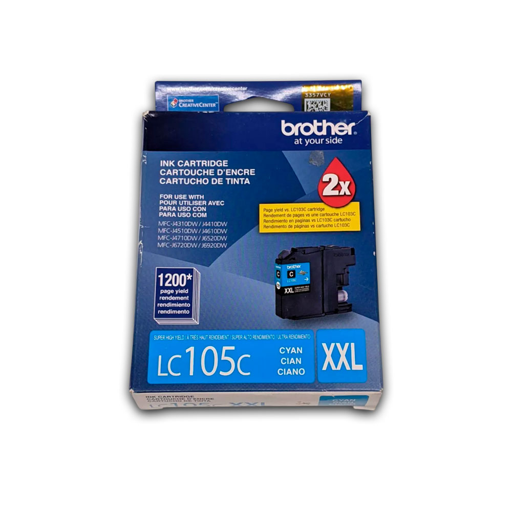 1500-010799-2 Tinta Brother Lc-105C Cian 1200 Pág. MFC-J4410DW Original - Imagen 2