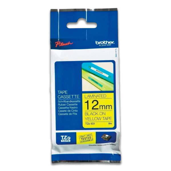 Cinta Brother Tze-S631 12mm x 8,00 M. PT-H110 Original Cinta Brother Tze-S631 12mm x 8,00 M. PT-H110 Original