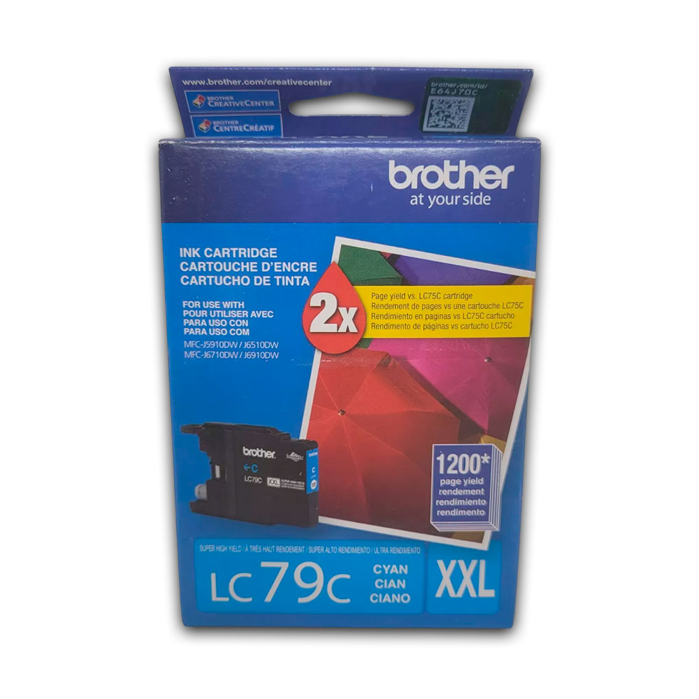 160-0015012-2 Tinta Brother LC79C Cian 1.2K Pág. J5910-J6510 Original - Imagen 2