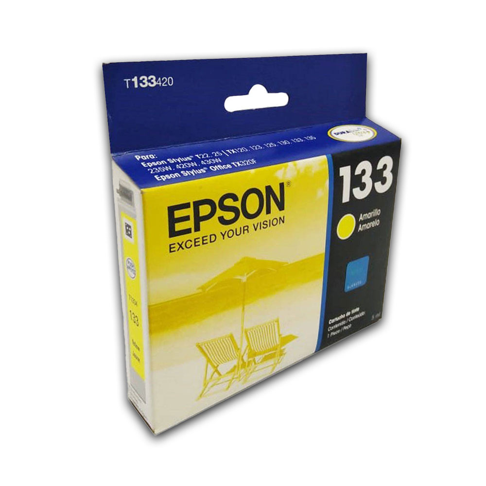 160-0015037-2 Tinta Epson T133420 Amarillo 5ml T25, TX125 Original - Imagen 2