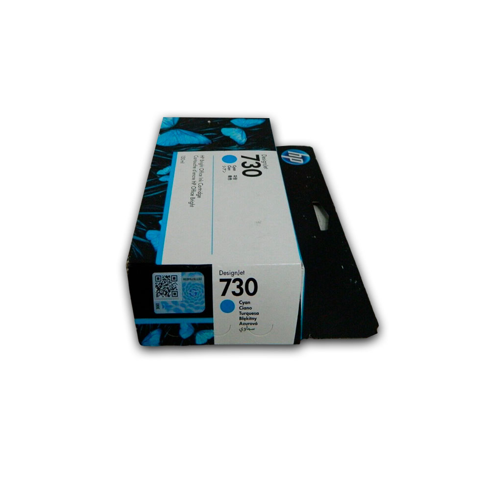 160-0015065-2 Tinta HP 730 Cyan P2V62A 130ml T1600, T1600dr Original - Imagen 2