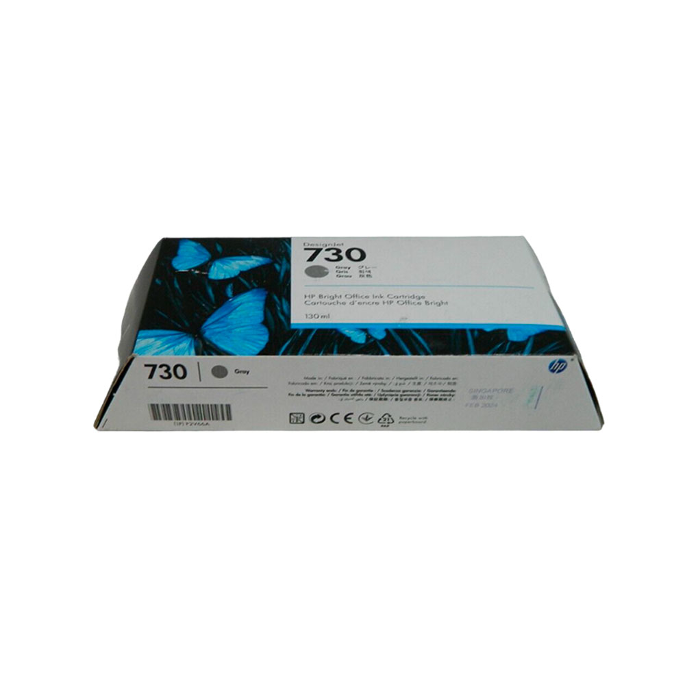 160-0015066-2 Tinta HP 730 Gray P2V66A 130ml T1600, T1600dr Original - Imagen 2