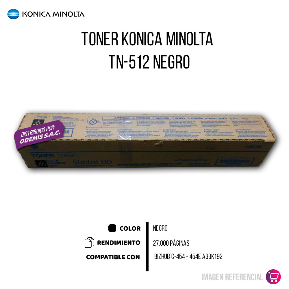 1602-001294-3 Toner Konica Minolta TN-512K Negro - Imagen 2