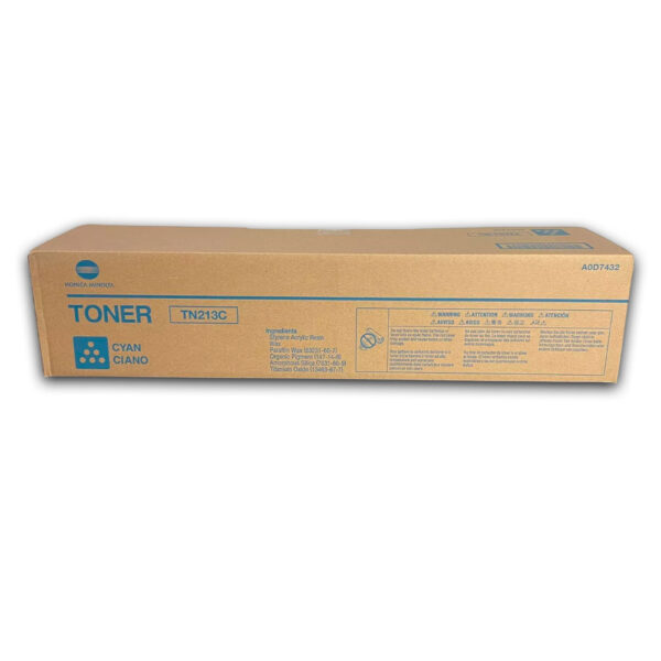 Toner Konica Minolta TN-213C Cyan 18,500 Pág. C203 Original Toner Konica Minolta TN-213C Cyan 18,500 Pág. C203 Original