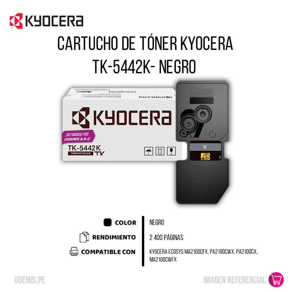 1603-001375 Tóner Kyocera TK-5442K Negro Original - Imagen 2