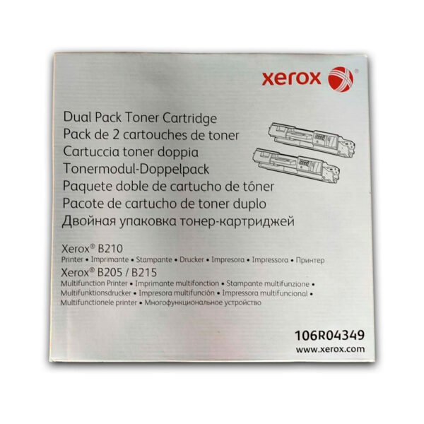 Dual Pack Toner Xerox 106R04349 Negro 6K Pág. B210 Original Dual Pack Toner Xerox 106R04349 Negro 6K Pág. B210 Original