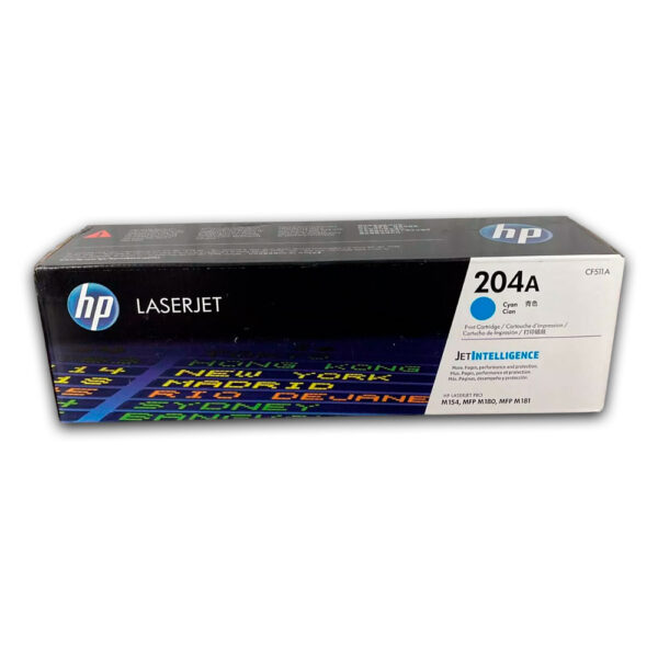 Toner Hp 204A Cyan CF511A 900 Pág. LaserJet M154 Original Toner Hp 204A Cyan CF511A 900 Pág. LaserJet M154 Original