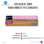 Toner Konica Minolta TN-223M Magenta 1.3K Pag C226 Original - Imagen 2