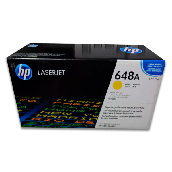 Toner Hp 648A Yellow Ce262A 11K Pág. CP4025 Original Toner Hp 648A Yellow Ce262A 11K Pág. CP4025 Original